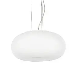 Lampada a Sospensione Ulisse Vetro Bianco 3 Luci E27 D52Cm