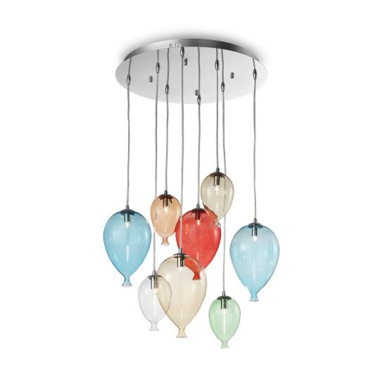 Sospensione Moderna Clown Metallo Multicolor 8 Luci G9 3W 3000K Luce Calda 100944