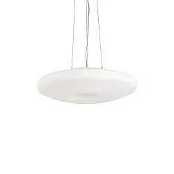 Sospensione Moderna Glory Vetro Bianco 3 Luci E27 D40Cm