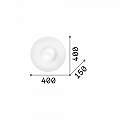 Plafoniera Moderna Glory Vetro Bianco 2 Luci E27 D40Cm 101132