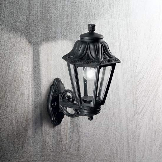 Applique Classica Dafne Materie Plastiche Nero 1 Luce E27 Big 101491