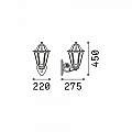 Applique Classica Dafne Materie Plastiche Nero 1 Luce E27 Big 101491