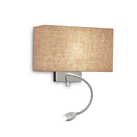 Applique Moderna Hotel Metallo Canvas 2 Luci E27+Led 1,5W 103204