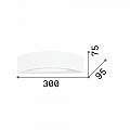 Applique Moderna Soda Gesso Bianco 1 Luce Biemissione E14 105710