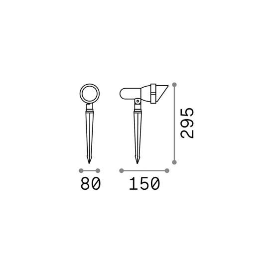Piantana Moderna Da Esterno Terra Alluminio Bianco 1 Luce Gu10 106205