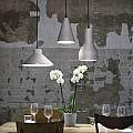Sospensione Industrial-Minimal Oil-1 Metallo Cemento Grigio 1 Luce E27 110417