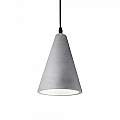 Sospensione Industrial-Minimal Oil-2 Metallo Cemento Grigio 1 Luce E27 110424