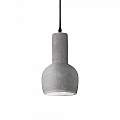 Sospensione Industrial-Minimal Oil-3 Metallo Cemento Grigio 1 Luce E27 110431