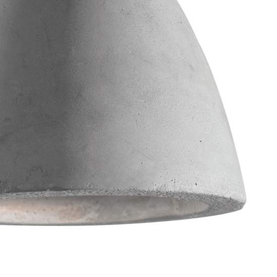 Sospensione Industrial-Minimal Oil-3 Metallo Cemento Grigio 1 Luce E27 110431