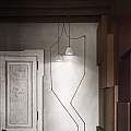 Sospensione Industrial-Minimal Oil-4 Metallo Cemento Grigio 1 Luce Gu10 110462