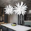Sospensione Contemporanea Leaves Metallo Bianco 8 Luci G9 3W 3000K Luce Calda 111957