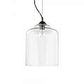Sospensione Vintage-Decò Bistro' Metallo Trasparente 1 Luce E27 D24 112305