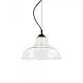 Sospensione Vintage-Decò Bistro' Metallo Trasp. 1 Luce E27 D28 112336