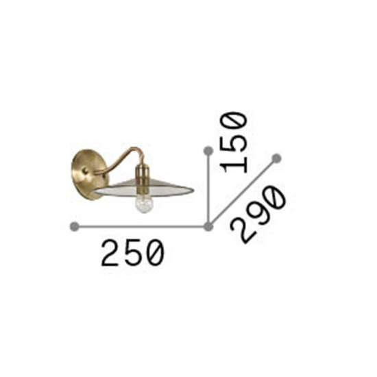 Applique Rustica-Country Cantina Metallo Rame 1 Luce E14 112695