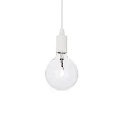 Sospensione Moderna Edison Metallo Bianco 1 Luce E27 8W 3000K Luce Calda