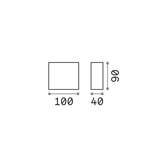 Applique Moderna Tetris-1 Alluminio Antracite 1 Luce 3W 3000K Luce Calda 113753