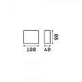 Applique Moderna Tetris-1 Alluminio Grigio 1 Luce 3W 3000K Luce Calda 113760