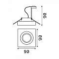 3 Faretti Incasso Quadrato Moderno Blues Alluminio Trasp. 1 Luce Gu10 5W 3000K | Ideal Lux