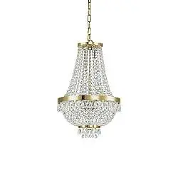 Lampadario Classico Caesar Metallo-Cristallo Oro 6 Luci G9 3W 3000K Luce Calda