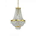 Lampadario Classico Caesar Metallo-Cristallo Oro 9 Luci G9 3W 3000K Luce Calda 114736