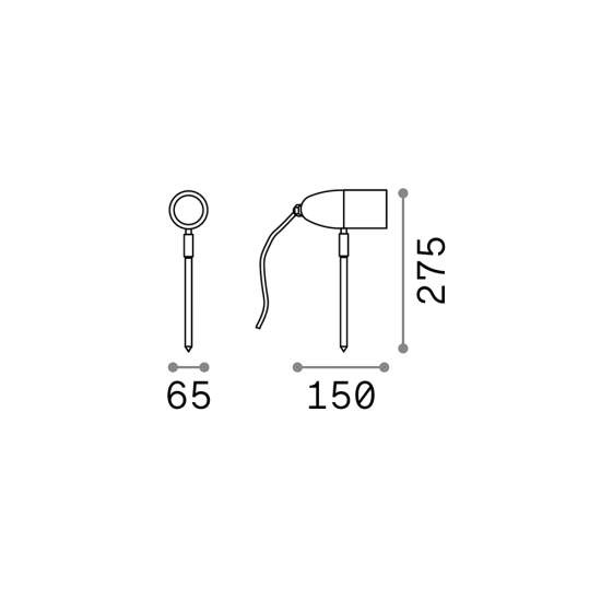Lampada Da Esterno Moderno Inside Alluminio Nero 1 Luce G9 3W 3000K Luce Calda 115429