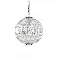 Sospensione Moderna Luxor Metallo-Cristallo Cromo 8 Luci G9 3W 3000K Luce Calda 116228