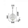 Sospensione Moderna Luxor Metallo-Cristallo Cromo 8 Luci G9 3W 3000K Luce Calda 116228