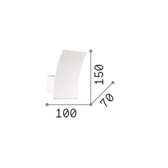 Applique Moderna Fix Metallo Bianco Led 5,5W 3000K Luce Calda 117867