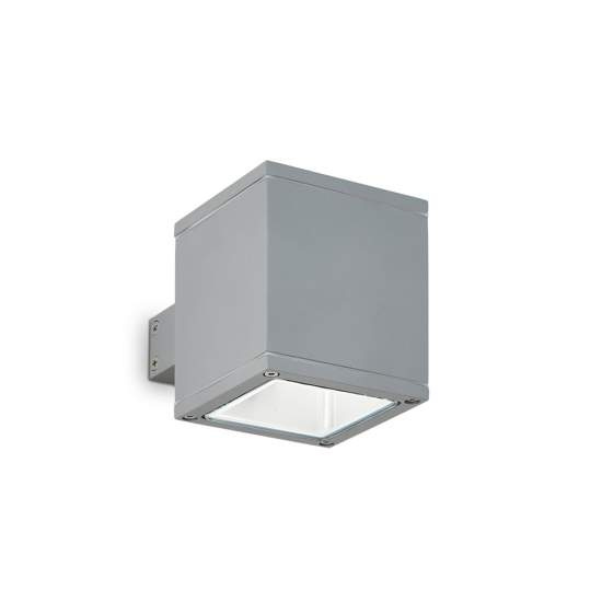 Applique Moderna Snif Square Alluminio Grigio 1 Luce G9 3W 3000K Luce Calda 118666