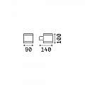 Applique Moderna Snif Square Alluminio Grigio 1 Luce G9 3W 3000K Luce Calda 118666