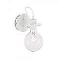 Applique Moderna Radio Metallo Bianco 1 Luce E27 8W 3000K Luce Calda 119465