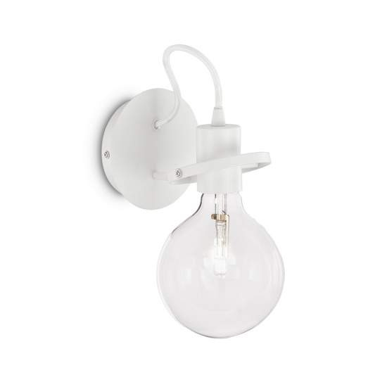 Applique Moderna Radio Metallo Bianco 1 Luce E27 8W 3000K Luce Calda 119465