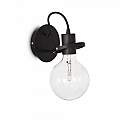 Applique Moderna Radio Metallo Nero 1 Luce E27 8W 3000K Luce Calda 119502