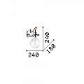 Applique Moderna Radio Metallo Nero 1 Luce E27 8W 3000K Luce Calda 119502