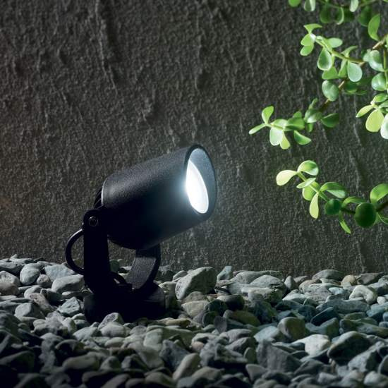Piantana Moderna Da Esterno Elio Materie Plastiche Nero 1 Luce Gu10 120201