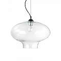Sospensione Vintage-Decò Bistro' Metallo Trasp. 1 Luce E27 D40 120898