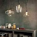 Sospensione Vintage-Decò Bistro' Metallo Trasp. 1 Luce E27 D40 120898