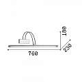 Applique Contemporanea Bow Metallo Ottone Brunito Led 8W Luce Calda 121147