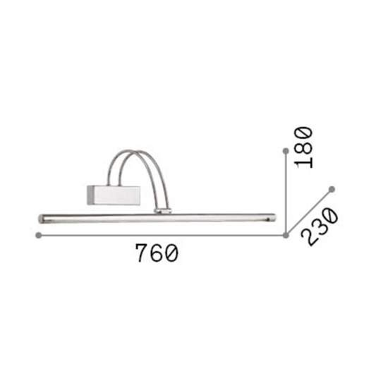 Applique Contemporanea Bow Metallo Ottone Brunito Led 8W Luce Calda 121147