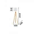 Piantana Industrial-Minimal York Legno Bianco 1 Luce E27 121406