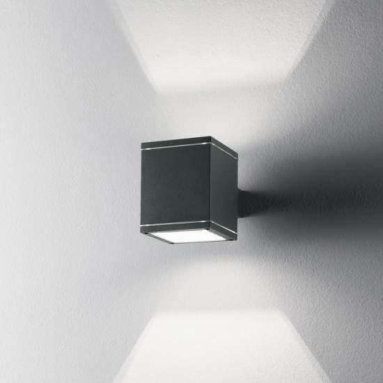 Applique Moderna Snif Square Alluminio Antracite 1 Luce G9 3W 3000K Luce Calda 121963