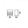 Applique Moderna Down Alluminio Antracite 1 Luce G9 3W 3000K Luce Calda 122045