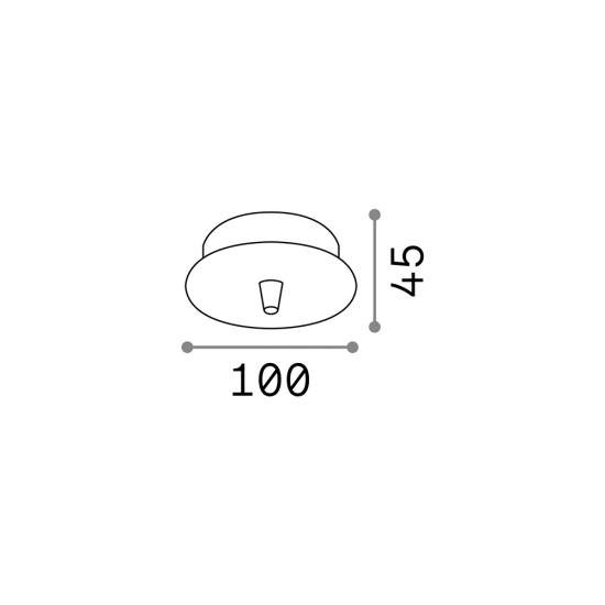 Rosone Standard All In Metallo Bianco 1 Luce 122823