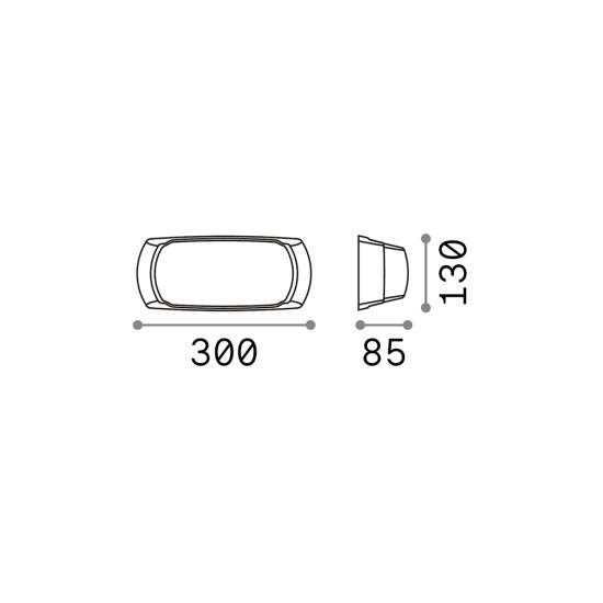 Applique Moderna Felix-2 Materie Plastiche Bianco 1 Luce E27 123776