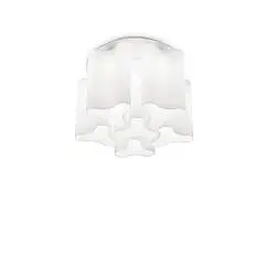 Plafoniera Moderna Compo Metallo Bianco 6 Luci E27