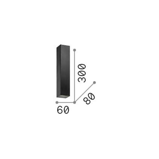 Applique Moderna Sky Metallo Nero 2 Luci Led 7W 3000K Luce Calda 126890