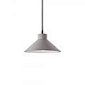 Sospensione Industrial-Minimal Oil-6 Metallo Cemento Grigio 1 Luce E27 129099