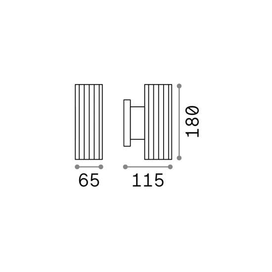 Applique Moderna Base Alluminio Bianco 2 Luci 5W 4000K Luce Naturale 129457