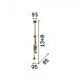 Sospensione Rustica-Country Canapa Metallo Marrone Tessuto Marrone 2 Luci E27 134840