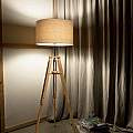 Piantana Industrial-Minimal Klimt Metallo-Legno Marrone 1 Luce E27 137827